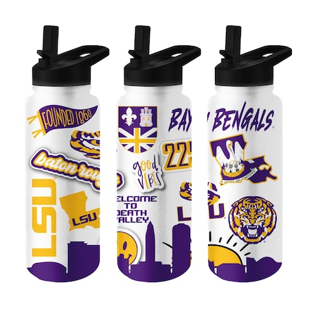 Logo Brands LSU 34oz Native Quencher Bottle 162-S34QB-63